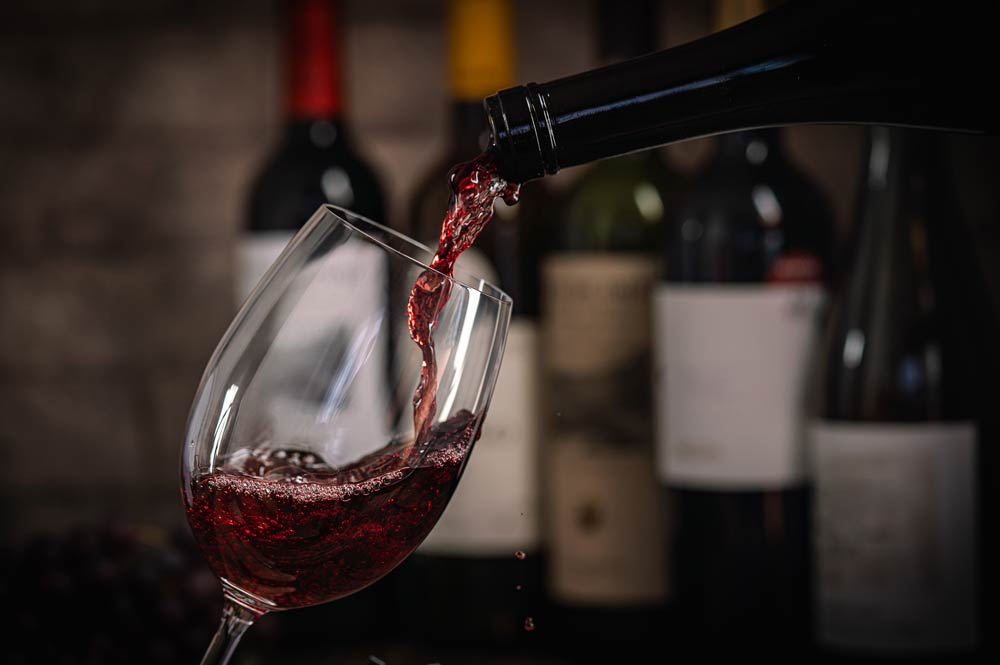 wines pouring